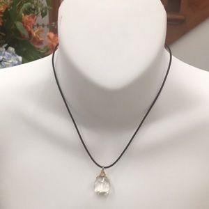 Handmade Leather & Stone Bracelet/Necklace Set